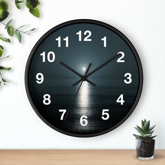 Silver Horizon Wall Clock