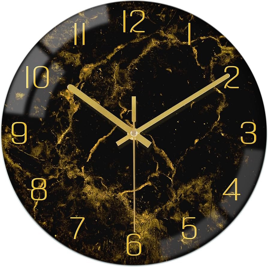 Marble Luxe Analog Clock