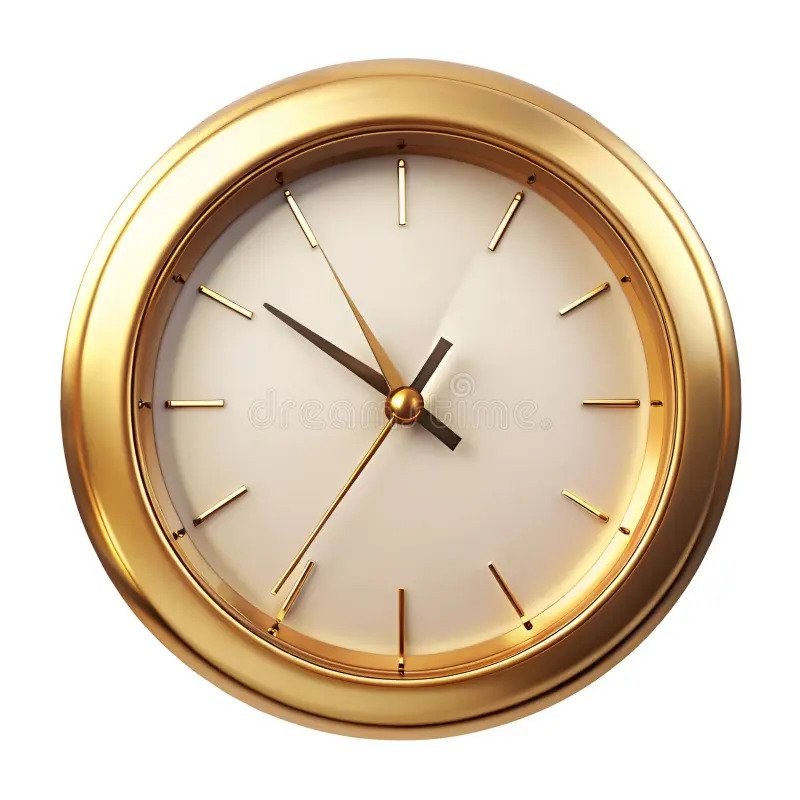 Golden Elegance Analog Clock